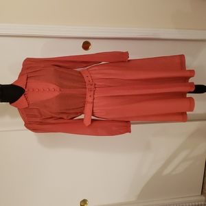 Vintage red polka dot shirtdress